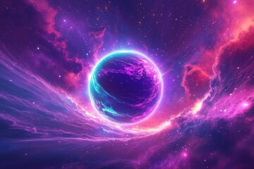 Obraz premium Exploring the Mysteries of Digital Cosmos