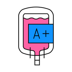 blood for transfusion line icon vector. blood for transfusion sign. isolated symbol illustration