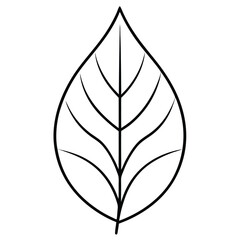 Botanical Leaf Art Symbol.