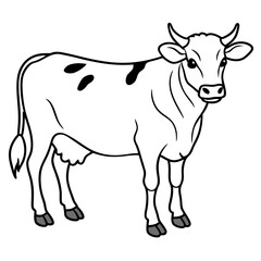 black and white cow