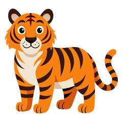 tiger cartoon isolated on white