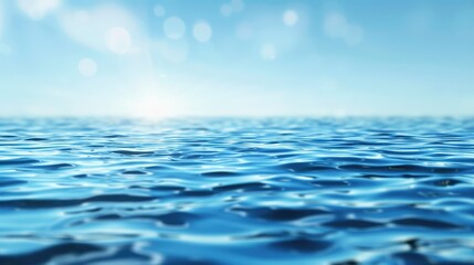 Fototapeta premium Beautiful blurred natural blue background with water --no text and people, human --chaos 10 --ar 16:9 Job ID: f9a844ae-2107-4bef-8508-ba35b9eb2379