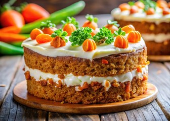 Celebrate National Carrot Cake Day with Deliciously Decorated Carrot Cake and Fresh Ingredients