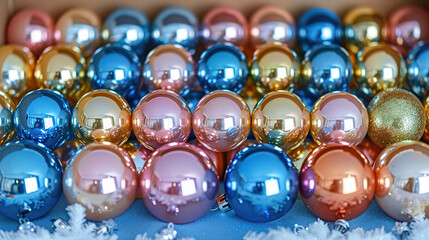 Christmas ornaments copy space beautiful background
