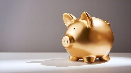 Golden Piggy Bank Savings Money Finance Investment Concept