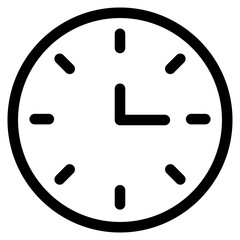12:15 Clock Icon. Simple Schedule Vector Illustration.