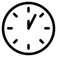 12:04 Clock Icon. Simple Schedule Vector Illustration.