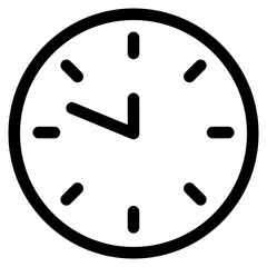 11:47 Clock Icon. Simple Schedule Vector Illustration.