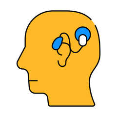 cochlear implant line icon vector. cochlear implant sign. isolated symbol illustration