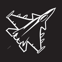 Fighter Jet Silhouette in Tactical Formation