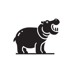hippopotamus cute vector