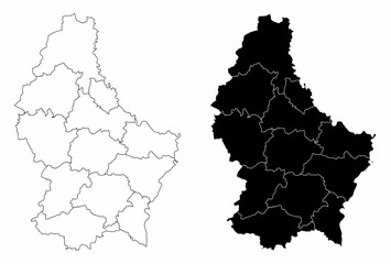 Luxembourg administrative maps