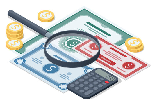 Isometric Treasury Bonds T-Bonds , Municipal or Sovereign Bonds. government bonds are a secure way for investors to earn steady returns while funding essential government projects