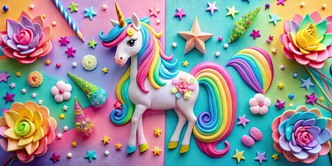 Colorful Unicorn Birthday Party Invitations with Whimsical Designs and Playful Elements for Kids