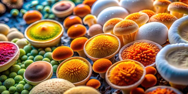 Close-up images of fatty stool samples for educational and medical research purposes in healthcare