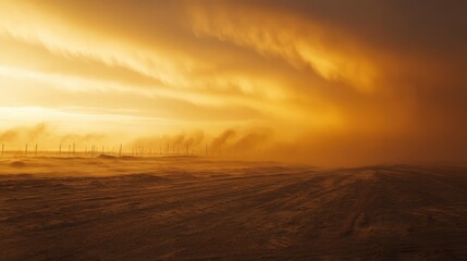 Obraz premium Sand and Dust Storms in Fossil Fuel Regions - AI Generated
