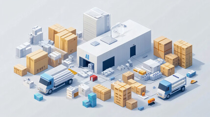 Efficient healthcare supply chain management ensures timely delivery of medical supplies and medications. Concept Healthcare Supply Chain Management, Timely Delivery, Medical Supplies, Medications AI