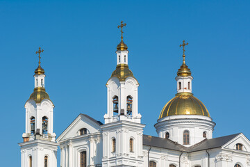 Obraz premium Holy Assumption Cathedral towers ,Vitebsk,Belarus.