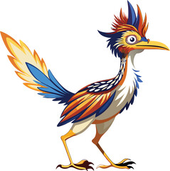 Obraz premium roadrunner vector illustration silhouette image icon