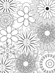 Flowers Coloring Pages For Adules