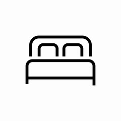 bed funiture icon sign vector