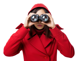 PNG Binoculars looking photo coat.