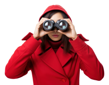 PNG Binoculars looking photo coat. - Powered by Adobe