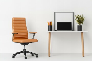 Fototapeta premium Minimal desk stock image