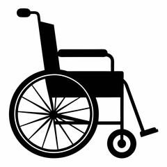 Wheelchair Silhouette Vector Illustration Minimalist Accessibility Design	