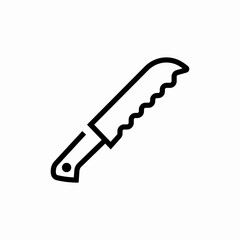 bread knife icon sign vector