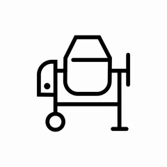 cement mixer icon sign vector