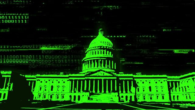 Washington DC - abstract glitch background