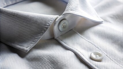 Close-Up of White Cotton Shirt Texture Featuring Soft Fabric and Subtle Weave Patterns for Design