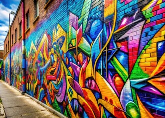Colorful ABCs Graffiti Art on Urban Wall Showcasing Creative Alphabet Expression in Street Culture