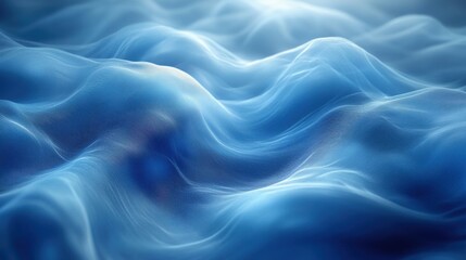 Obraz premium Smooth Curved Blue Abstract Background for Modern Designs and Presentations