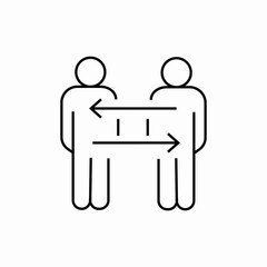 reciprocal relationship icon sign vector
