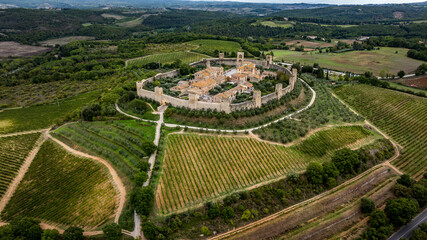 view of the city, Monteriggioni, Italy