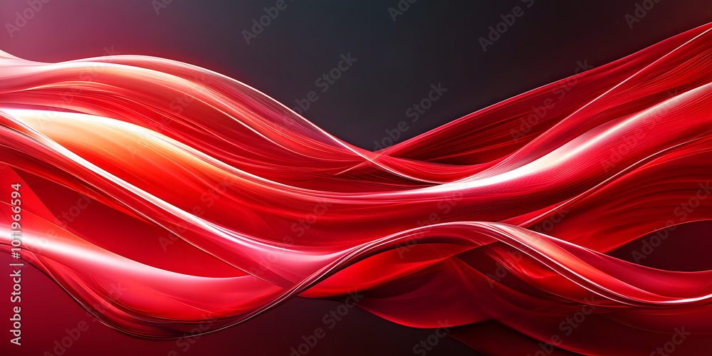 Canvas Prints Abstract futuristic background with red wave shapes depicting motion and energy , futuristic, abstract, background, red, wave