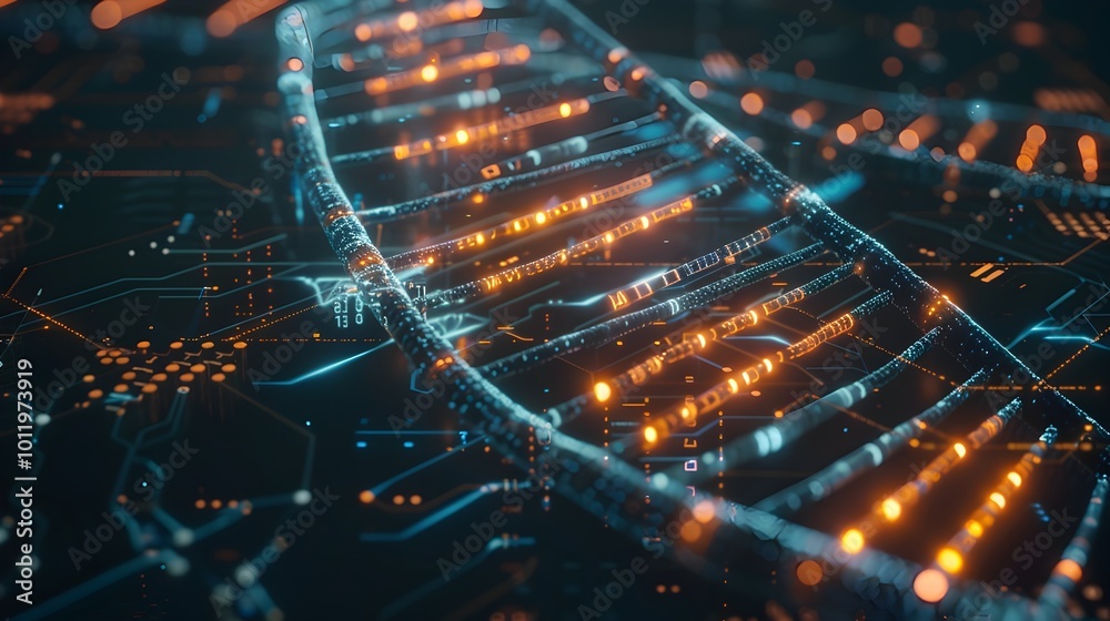 Poster digital interface for dragging and dropping files into dna strand for data storage with progress ind