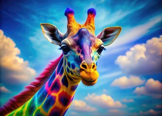 Colorful and Playful Giraffe Clipart for Creative Projects and Educational Materials Online