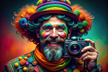 Fototapeta premium Colorful and Playful Character Inspired by Classic Video Games with a Fun and Whimsical Design