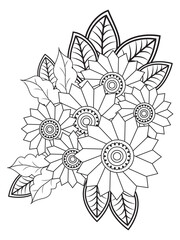 Flowers Coloring Pages For Adules