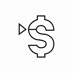 dollar value icon sign vector
