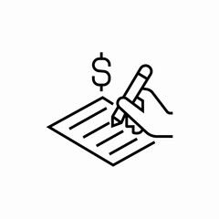 loan underwriting icon sign vector