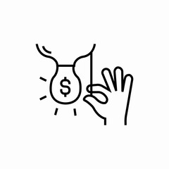 paid light icon sign vector