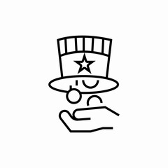 trendy american hat icon sign vector