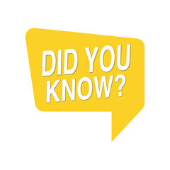 Did You Know Label Design - Vector Illustration for Engaging Signs