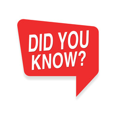 Did You Know Label Design - Vector Illustration for Engaging Signs