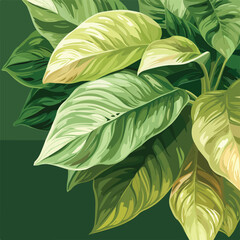 leaves of Spathiphyllum cannifolium, abstract green texture