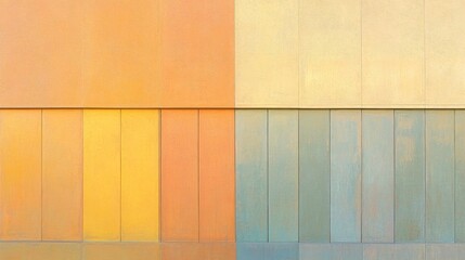 Soft colors of terracotta and pastel blend beautifully inviting serenity and warmth